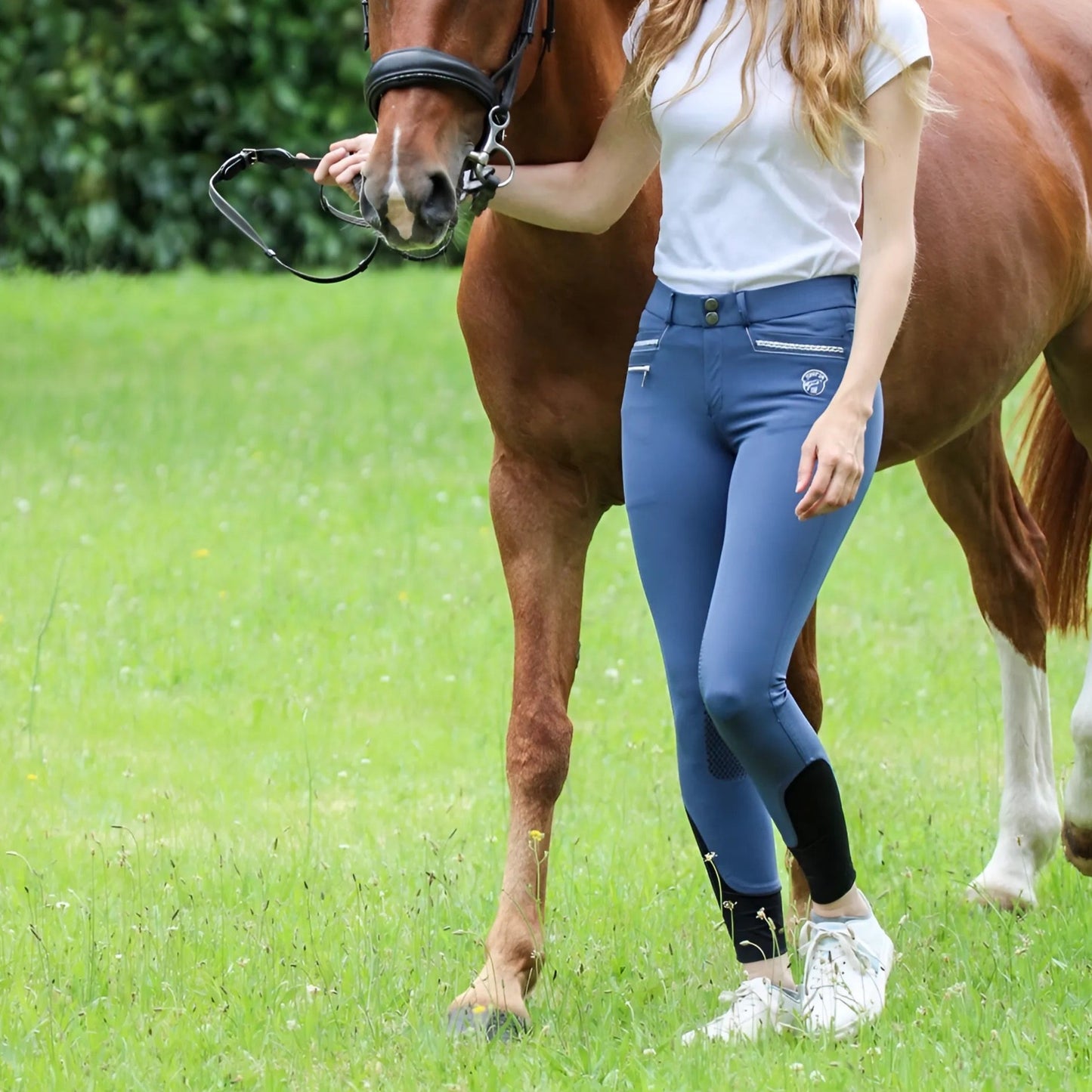 Pantalon d'équitation Junior - Marie - Bleu Officier